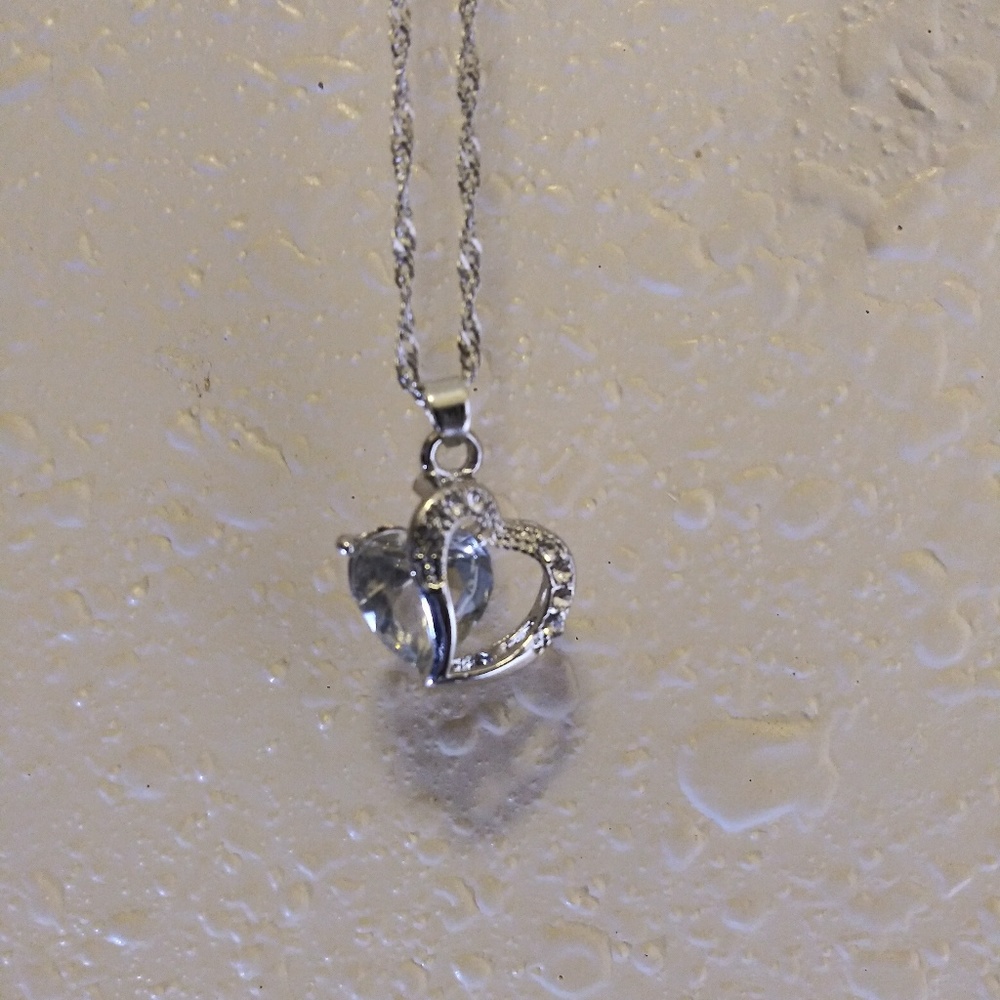 Fashion jewlery heart pindent chain